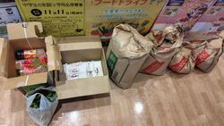11月10日のフードドライブでご寄付いただいた食品等です。