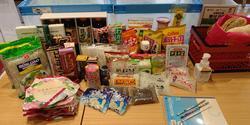 3月10日のフードドライブでご寄付いただいた食品等です。