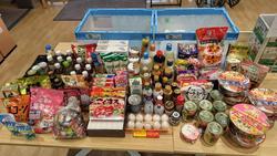 6月23日のフードドライブでご寄付いただいた食品等です。